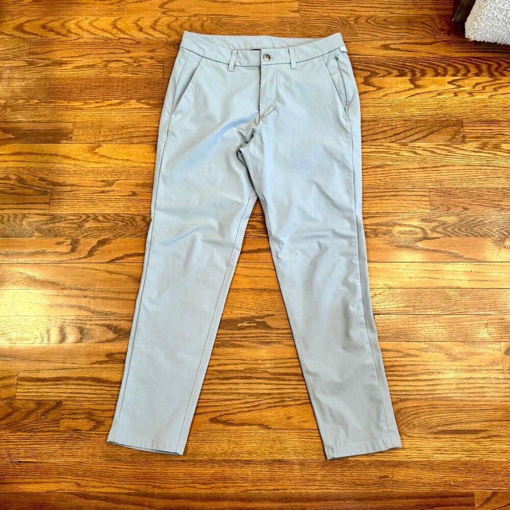Lululemon Comission Slim Fit Warpstreme Chinos. Light tan. Size 30.